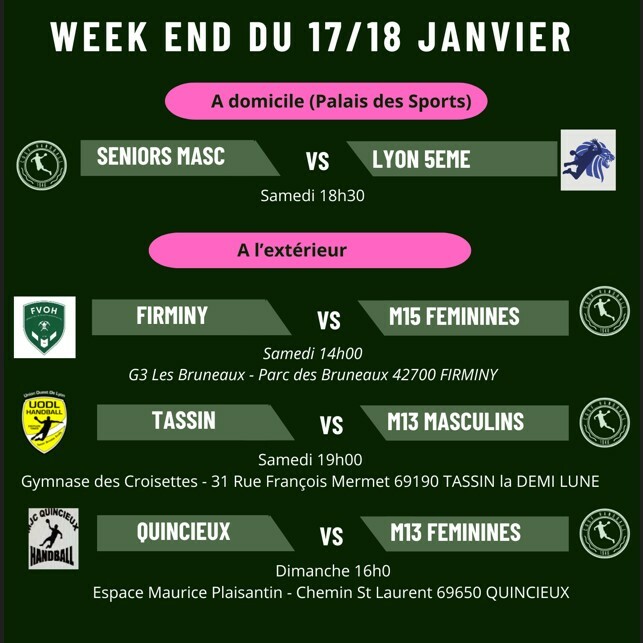 Rencontres du week-end