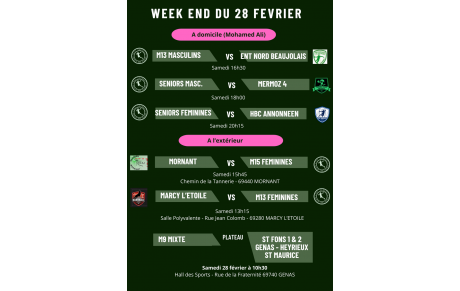 Programme du 28 février 2026